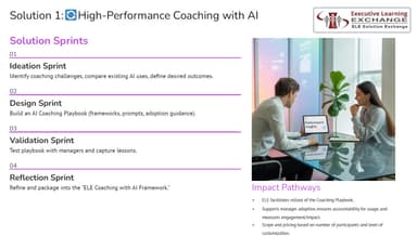 Ideation: ELE Solution Exchange | High-Performance Coaching with AI